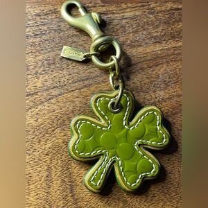 COACH Embossed Patent Leather 4 Leaf Clover